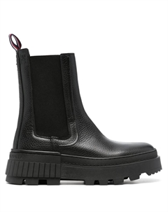 Кожаные ботинки на щиколотку с круглым носком, черный Tommy hilfiger