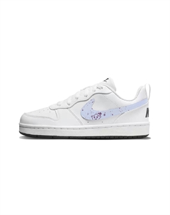 Скользостойкие амортизирующие ботинки для скейтборда Court Borough с устойчивостью к истиранию, бело-синие, детские Nike