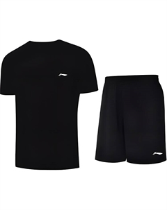 Повседневный спортивный комплект из 2 предметов для подростков, черный Li-ning