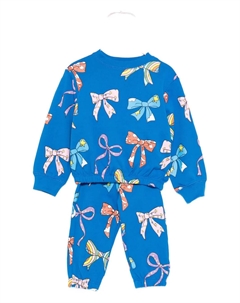 Спортивный костюм с принтом в виде бантиков, синий Stella mccartney kids