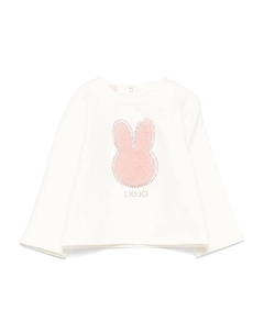 Свитер со стразами, белый Liu jo kids