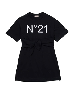 Платье мини с логотипом, черный Nº21 kids