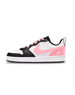 Court Borough Pink Butterfly устойчивые к истиранию низкие детские скейтбординговые ботинки unisex Nike