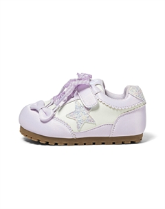 Коллекция милых обуви дышащая поддержка низкие детские ботинки для малышей, сиреневый/белый Snoffy