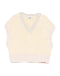 Жилет из шерсти с V-образным вырезом, желтый Il gufo