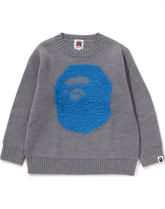 Свитер Ape Head Series для детей от 3 до 7 лет, серый A bathing ape®