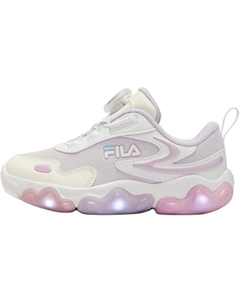 Боа нескользящие устойчивые к истиранию низкие детские повседневные туфли Purple White для детей 3-7 лет Fila kids