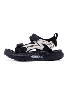 Скользоустойчивые легкие амортизирующие низкие детские сандалии Kids', черный/бежевый Bobdog