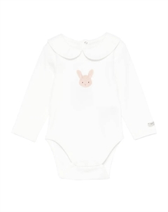 Боди с круглым воротником и кроликом, белый Donsje