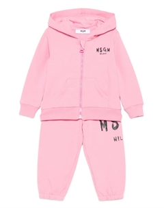 Спортивный костюм с логотипом, розовый Msgm kids