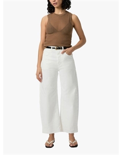 Arellia джинсы высокие с бочкообразными штанинами до щиколотки, White Paige