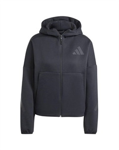 Толстовка с капюшоном на молнии (стандартная и длинная), черный Adidas