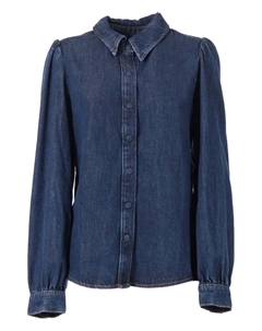 Рубашка с пышными рукавами, синий 7 for all mankind