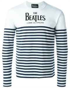 Кофта в полоску, белый The beatles x comme des garçons