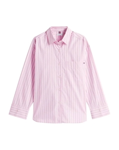 Рубашка в полоску с карманом, розовый Tommy hilfiger