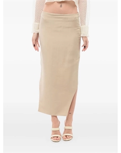 Шелковая юбка асимметричного кроя, бежевый Givenchy