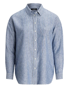 Рубашка в полоску на пуговицах, синий Lauren ralph lauren