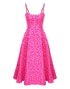 Жаккардовое платье миди, розовый Post meridiem