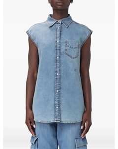 Рубашка без рукавов на пуговицах, синий Jacob cohen