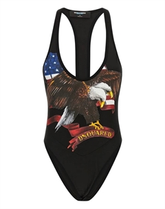 Боди с принтом X Better, черный Dsquared2