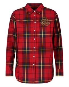 Рубашка в клетку с бисером, красный Lauren ralph lauren