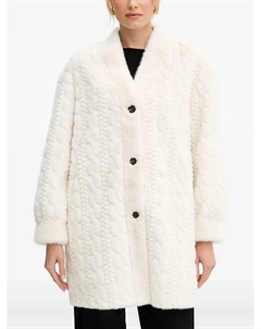 Кабельный вязаный жакет на пуговицах, белый Ermanno scervino