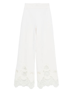 Брюки с кружевом, белый Ermanno scervino