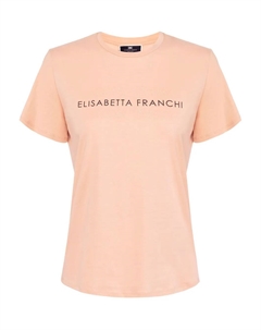 Футболка с логотипом, розовый Elisabetta franchi