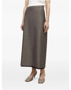 Макси-юбка с необработанным краем, коричневый Cordera