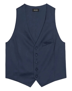 Жилет на пуговицах Emaux, синий Zadig&voltaire