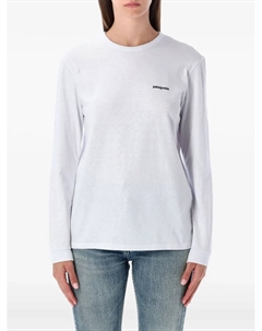 Футболка с длинными рукавами и логотипом, белый Patagonia