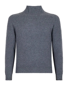 Свитер с высоким воротом в рубчик, серый Dondup