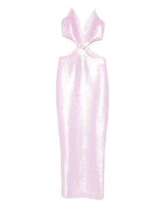 Длинное платье с бусинами, розовый Mônot