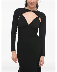 Платье миди со съемными рукавами, черный Roland mouret