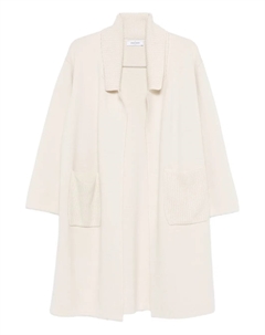 Вязаное пальто с карманами, белый Gran sasso