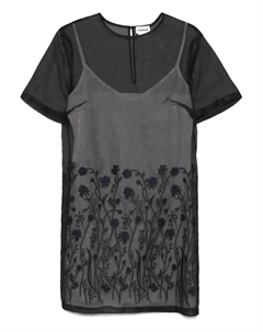 Платье миди с цветочным декором, черный Parosh