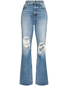 Джинсы Danielle с завышенной талией и эффектом потертости, синий Khaite