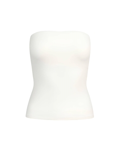 SS25 хлопковый джемперовый топ-бюстье без бретелей женский, Marble/Marble Skims