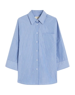 Рубашка Weekend Max Mara Striped Three quarter Sleeve Shirt, синий Weekend max mara