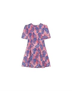 Фланелевое мини-платье с расклешенным подолом, мультиколор Versace jeans couture