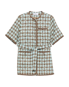 Клетчатое платье с поясом, синий Giuseppe di morabito