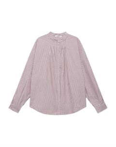 Рубашка в полоску без ворота, белый Malìparmi