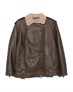 Кожаная куртка на молнии, коричневый Salvatore santoro