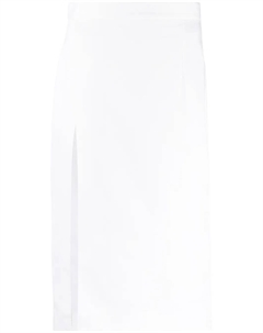 Юбка с завышенной талией и разрезом, белый Dsquared2