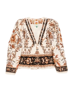 Рубашка с цветочным принтом, бежевый Farm rio