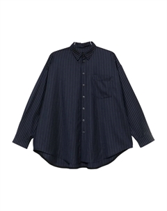 Рубашка в тонкую полоску, синий The mannei