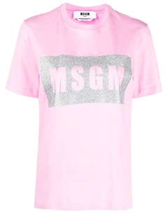 Футболка с логотипом, розовый Msgm