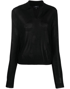 Джемпер с воротником поло, черный Fay