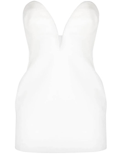 Платье мини без бретелей, белый Mônot