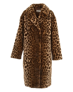 Пальто с анималистичным принтом, коричневый Mc2 saint barth